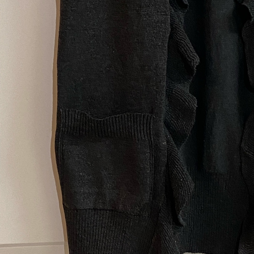 EUC - Poof Made With Love Black Ruffle Vest - Size Small - Picture 7 of 14